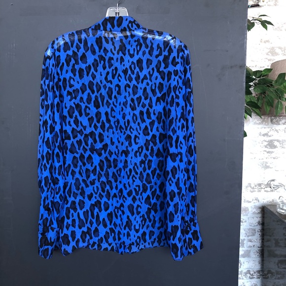 Diane Von Furstenberg silk leopard blouse - Picture 4 of 6